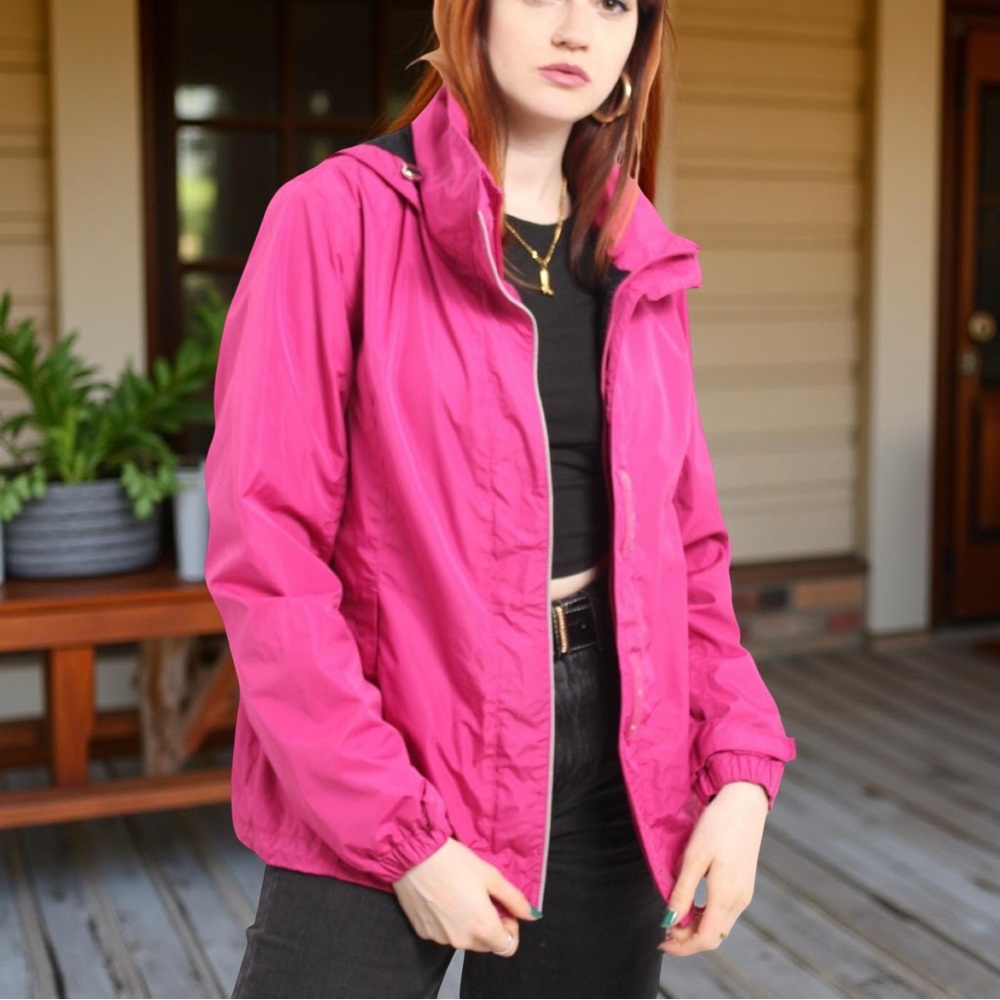 Nautica Windbreaker Hooded Zip Up Jacket Size Med… - image 1